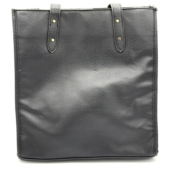 Alexis Bendel Black Faux Pebbled Leather Tote & Crossbody - Like New! - Picture 6 of 16